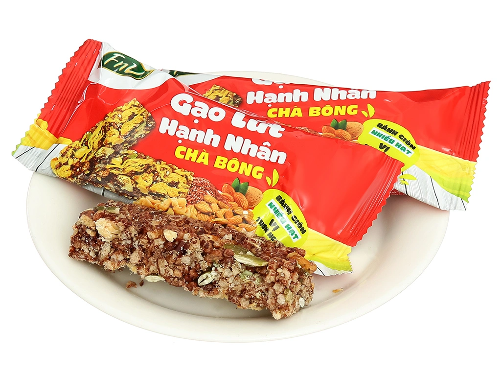 Thanh gạo lứt mix hạnh nhân (500gr)